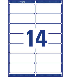 L7163-100 Adress-Etiketten - 99,1 x 38,1 mm, weiß, 1.400 Etiketten/100 Blatt, permanent, für DIN lang Kuverts