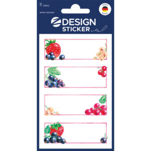 Z-Design 59550, Marmeladen Etiketten, Erdbeeren, Johannisbeeren, 3 Bogen/12 Etiketten