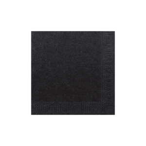 Servietten 3lagig Tissue Uni schwarz, 33 x 33 cm, 20 Stück