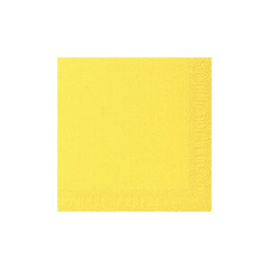 Dinner-Servietten 3lagig Tissue Uni gelb, 40 x 40 cm, 20 Stück