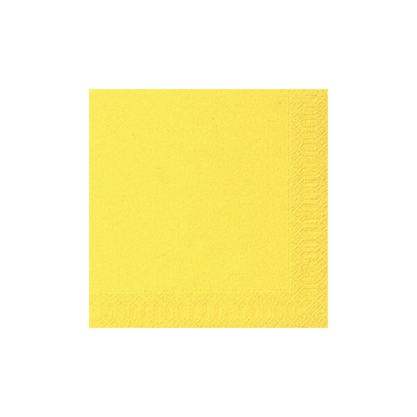 Dinner-Servietten 3lagig Tissue Uni gelb, 40 x 40 cm, 20 Stück