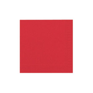 Dinner-Servietten 3lagig Tissue Uni brillant rot, 40 x 40 cm, 20 Stück