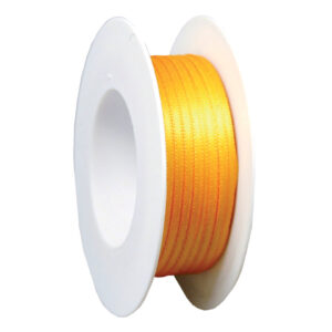 Doppelsatinband - 3 mm x 50 m, goldgelb