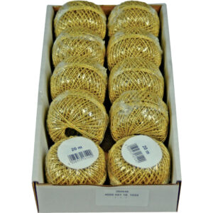 Cordonettkordel - 1 mm x 20 m, gold