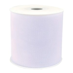 Zierband Tüll - 100 mm x 50 m, weiß