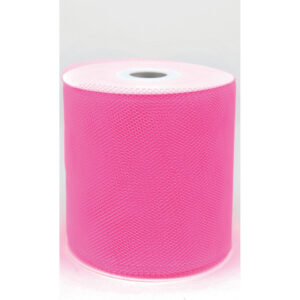 Zierband Tüll - 100 mm x 50 m, rosa