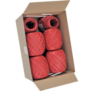 Bast Raffia - 7 mm x 30 m, dunkelrot