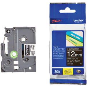 TZe-335 Schriftbandkassette - laminiert, 12 mm x 8 m, weiß auf schwarz