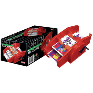 Kartenmischmaschine mit Kurbel, rot