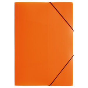 Gummizugmappe Lucy Colours - A3, PP, orange transluzent
