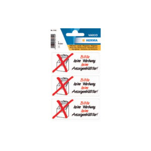 5742 Hinweisetiketten Keine Werbung/Anzeigenblatt - wetterfest