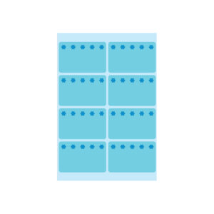 3773 Tiefkühletiketten blau 26x40 mm Eiskristalle 48 St.