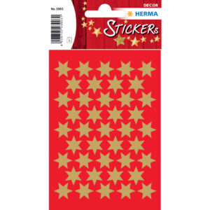 3903 Sticker DECOR Sterne 6-zackig, gold Ø 14 mm