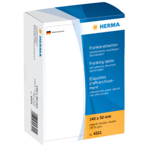 4321 Frankier-Etiketten - doppelt, 140x50 mm, 500 Stück