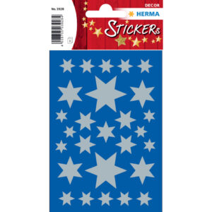 3928 Sticker DECOR Sterne 6-zackig, silber