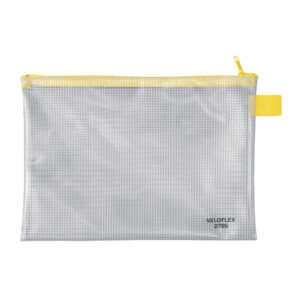 Reißverschlusstaschen - transparent/gelb, A5, 250 x 180 mm