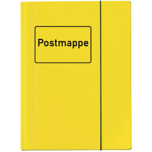 Sammelmappe VELOCOLOR® mit Aufdruck Postmappe, DIN A4, Karton glanzkaschiert, gelb