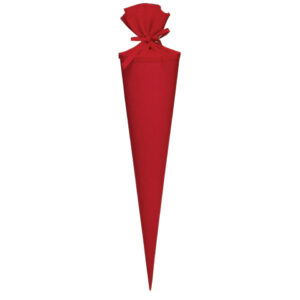 Schultüte Buntkarton - rund, rot, 70 cm