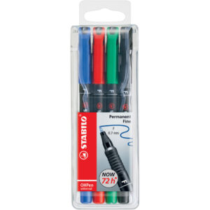 Folienstift - OHPen universal - permanent fein - 4er Pack - grün, rot, blau, schwarz