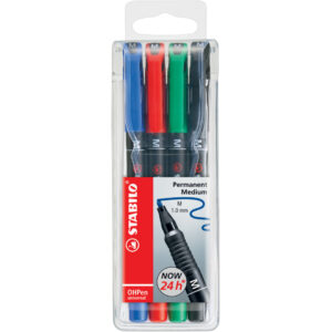 Folienstift - OHPen universal - permanent medium - 4er Pack - grün, rot, blau, schwarz