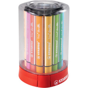 Gefederter Dreikant-Filzstift - Trio Scribbi - 12er Tischset - mit 12 verschiedenen Farben