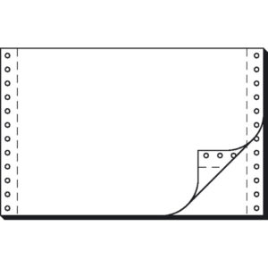 DIN-Computerpapier, 2fach, 6"x240 mm (A5 quer), SD, längsperforiert, 2000 Sätze