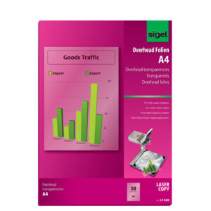 Overhead-Folien für Farb-Laser/-Kopierer, transparent, 125 mym, A4, 50 Blatt