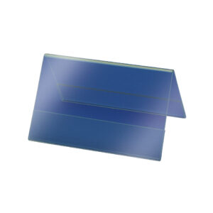 Tischaufsteller, Dachform, glasklar, für 100x60 mm