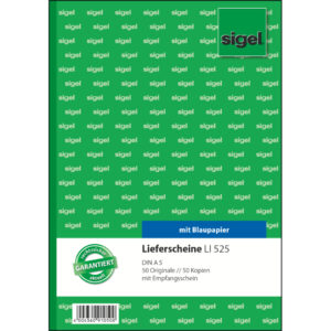 Lieferscheine mit Empfangsschein - A5, 1. und 2. Blatt bedruckt, 2 x 50 Blatt