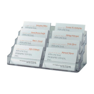 Visitenkarten-Aufsteller, glasklar, für bis zu 560 Karten (max. 94x85 mm)