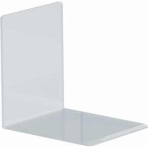 Acryl Buchstütze - 80 x 100 x 100 mm, glasklar, 2er Pack