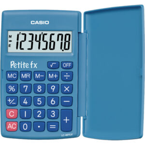 Taschenrechner LC-401LV "Petite fx", blau, 360° umklappbarer Schutzdeckel, Batteriebetrieb