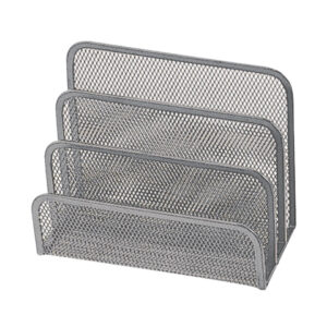 Briefständer Metalldraht mit 3 Fächern - silber