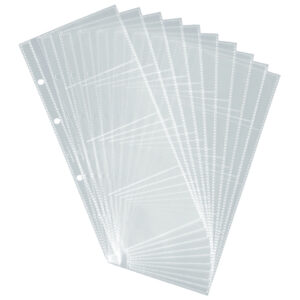Visitenkartenhülle für VISIFIX®, für 80 Karten 90x57mm, 134x284mm , transparent, 10 Hüllen