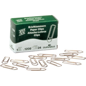 Briefklammer - 32 mm, Metall, verkupfert, Schachtel mit 100 Stück