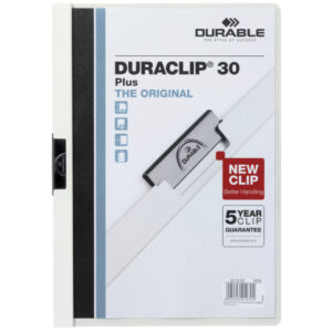 Klemm-Mappe DURACLIP® 30 PLUS - A4, weiß