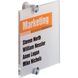 Türschild CRYSTAL SIGN, 148 x 148 mm, transparent