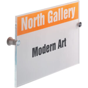 Türschild CRYSTAL SIGN, 210 x 297 mm (DIN A4 hoch), transparent