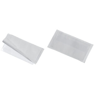 Selbstklebetasche POCKETFIX®, Größe: 110x62mm, m.Klappe, transparent, 10St.