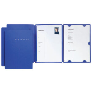 Bewerbungsset Select - blau, 3-teilig, Klemmschiene und Halbmondstanzung, 3 Stück