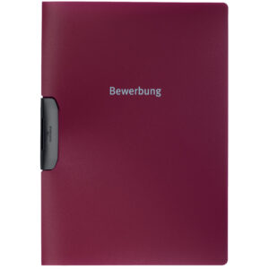Bewerbungsmappe DURASWING® JOB, Polypropylen, 30 Blatt, aubergine/d.rot