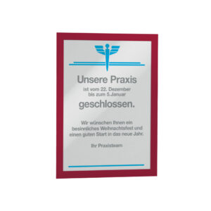 Info-Rahmen DURAFRAME® - A4, 322 x 236 mm, rot, 2er Pack