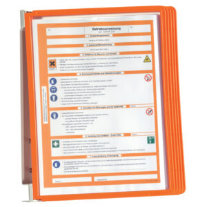 Sichttafelsystem VARIO® WALL 5 - Wandset, 5 Sichttafeln A4, orange
