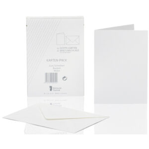 Kartenpackung - A6/C6, 10/10 Stück, weiß