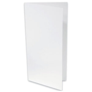 Briefkarte Paperado - DL, 250 g/qm, doppelt, hoch, marble white metallic