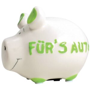 Spardose Schwein "Für`s Auto" - Keramik, klein