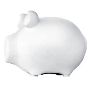 Spardose Schwein - blanko, weiß, Keramik, klein