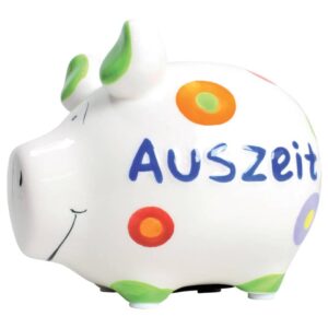 Spardose Schwein "Auszeit" - Keramik, klein