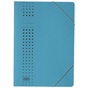 Eckspanner chic A4, für ca. 150 DIN A4-Blätter, mit Eckspannergummi, aus 320 g/m² Karton (RC), blau