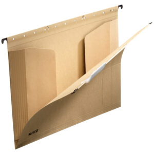 1917 Hängetasche ALPHA® - seitlich 2 Jurisklappen, Natronkarton, naturbraun